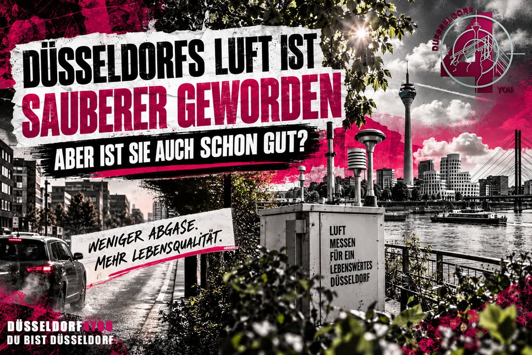 ☝️🫵👉 DÜSSELDORFS LUFT IST SAUBERER GEWORDEN – ABER IST SIE AUCH SCHON…