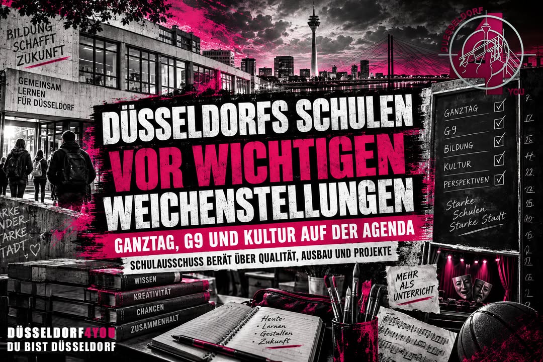 ☝️🫵👉 DÜSSELDORFS SCHULEN VOR WICHTIGEN WEICHENSTELLUNGEN: GANZTAG, G9 UND KULTUR AUF DER…