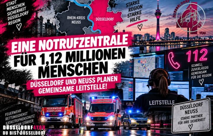 ☝️🫵👉 EINE NOTRUFZENTRALE FÜR 1,12 MILLIONEN MENSCHEN – DÜSSELDORF UND NEUSS PLANEN…