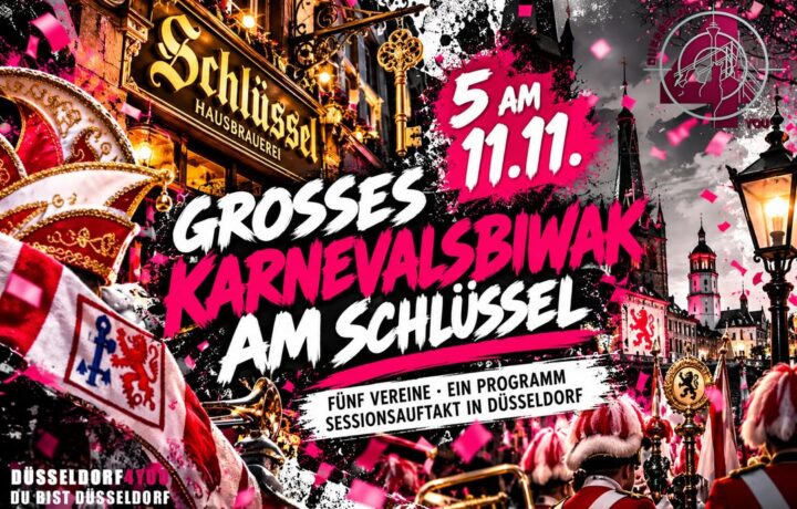 ☝️🫵👉 FÜNF VEREINE, EINE BÜHNE – GROSSES KARNEVALSBIWAK AM SCHLÜSSEL ZUM 11.11.