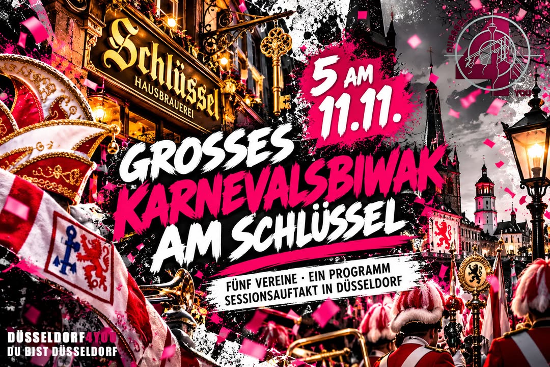 ☝️🫵👉 FÜNF VEREINE, EINE BÜHNE – GROSSES KARNEVALSBIWAK AM SCHLÜSSEL ZUM 11.11.