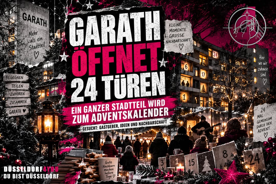 ☝️🫵👉 GARATH ÖFFNET 24 TÜREN: EIN GANZER STADTTEIL SOLL ZUM ADVENTSKALENDER WERDEN