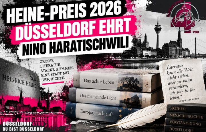 ☝️🫵👉 HEINE-PREIS 2026: DÜSSELDORF EHRT NINO HARATISCHWILI