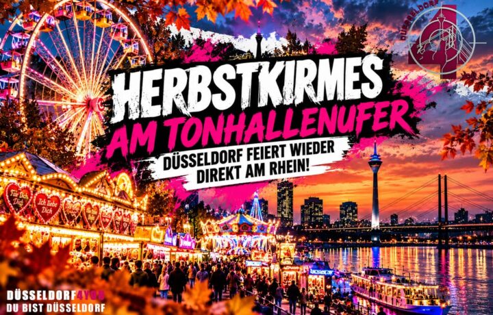 ☝️🫵👉 HERBSTKIRMES AM TONHALLENUFER – DÜSSELDORF FEIERT WIEDER DIREKT AM RHEIN!