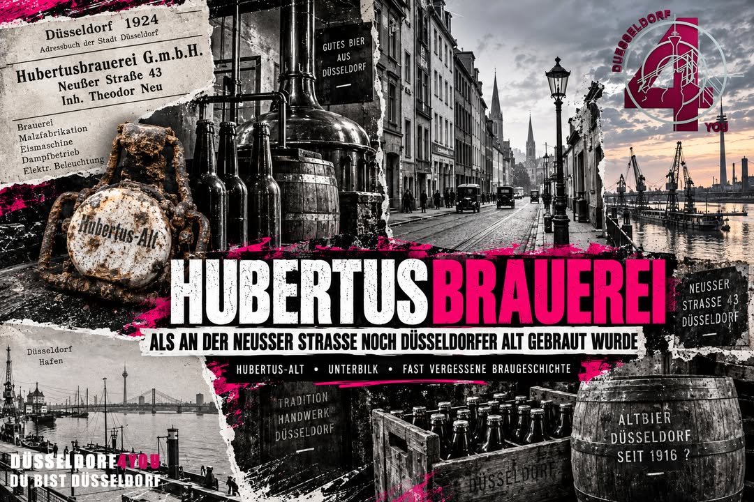 ☝️🫵👉 HUBERTUSBRAUEREI: ALS AN DER NEUSSER STRASSE NOCH DÜSSELDORFER ALT GEBRAUT WURDE