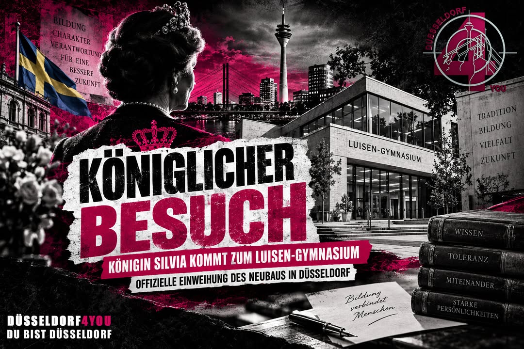 ☝️🫵👉 KÖNIGLICHER BESUCH IN DÜSSELDORF: KÖNIGIN SILVIA KEHRT AN IHRE ALTE SCHULE…