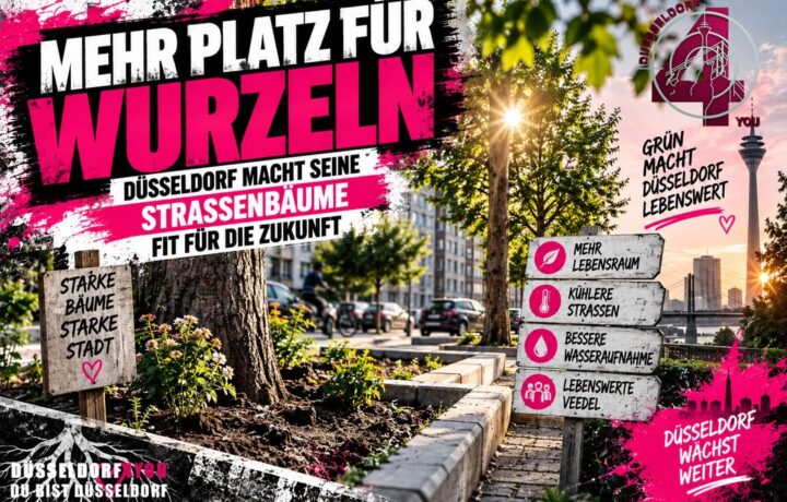 ☝️🫵👉 MEHR PLATZ FÜR WURZELN – DÜSSELDORF MACHT SEINE STRASSENBÄUME FIT FÜR…