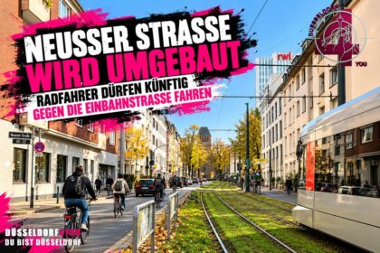 ☝️🫵👉 NEUSSER STRASSE WIRD UMGEBAUT – RADFAHRER DÜRFEN KÜNFTIG GEGEN DIE EINBAHNSTRASSE…