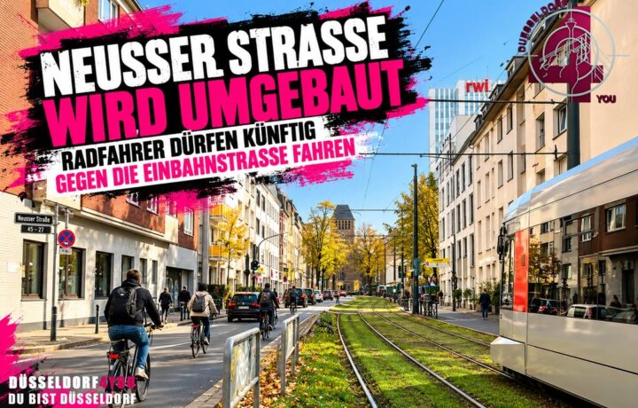 ☝️🫵👉 NEUSSER STRASSE WIRD UMGEBAUT – RADFAHRER DÜRFEN KÜNFTIG GEGEN DIE EINBAHNSTRASSE…