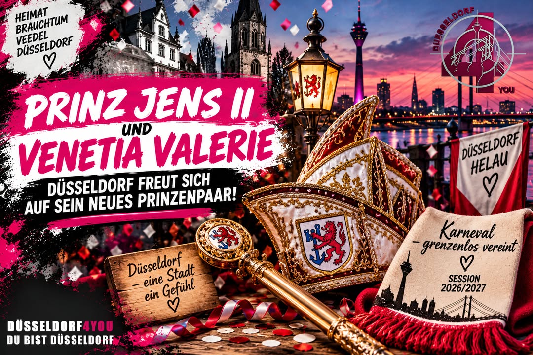 ☝️🫵👉 PRINZ JENS II. UND VENETIA VALERIE – DÜSSELDORF FREUT SICH AUF…