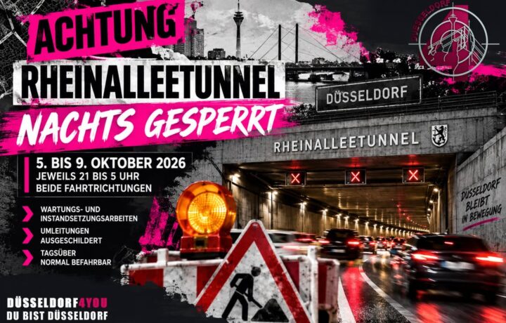☝️🫵👉 RHEINALLEETUNNEL NACHTS DICHT: AUTOFahrer MÜSSEN AB HEUTE UMPLANEN