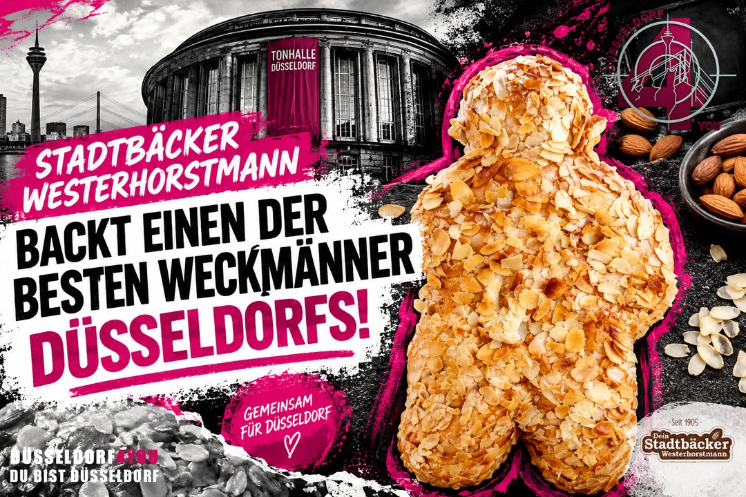 ☝️🫵👉 STADTBÄCKER WESTERHORSTMANN BACKT EINEN DER BESTEN WECKMÄNNER DÜSSELDORFS!