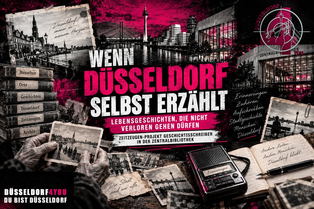 ☝️🫵👉 WENN DÜSSELDORF SELBST ERZÄHLT: LEBENSGESCHICHTEN, DIE NICHT VERLOREN GEHEN DÜRFEN