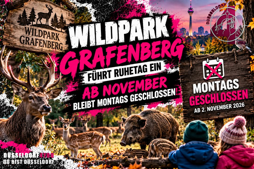 ☝️🫵👉 WILDPARK GRAFENBERG FÜHRT RUHETAG EIN – AB NOVEMBER BLEIBT MONTAGS GESCHLOSSEN!