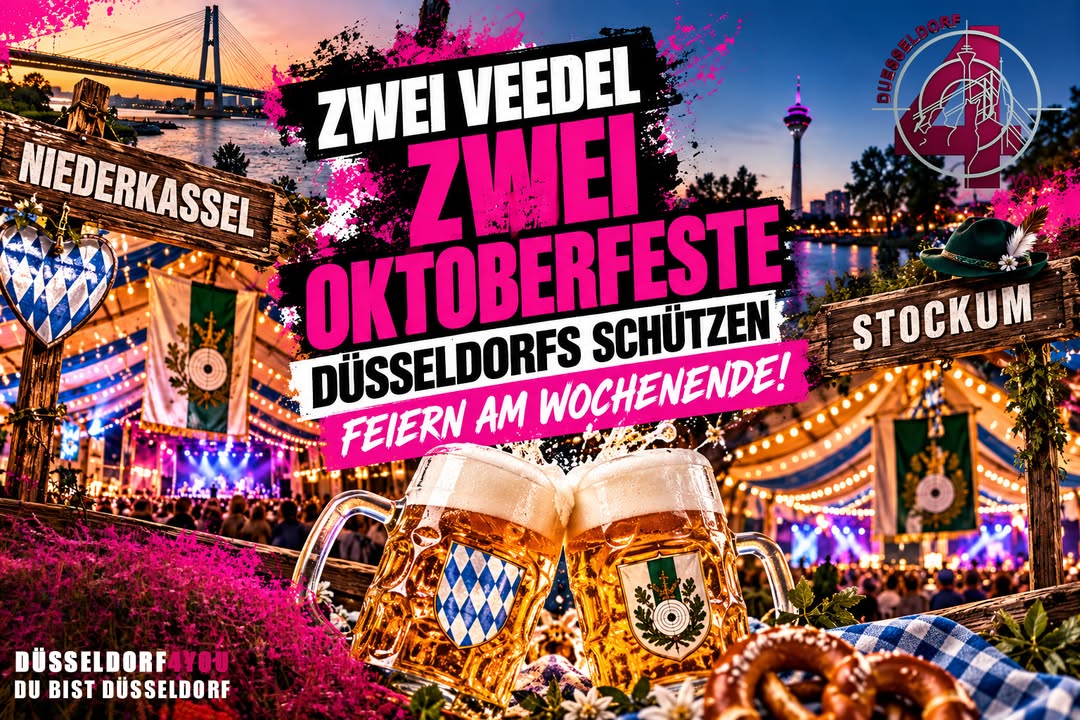 ☝️🫵👉 ZWEI VEEDEL, ZWEI OKTOBERFESTE – DÜSSELDORFS SCHÜTZEN FEIERN AM WOCHENENDE!