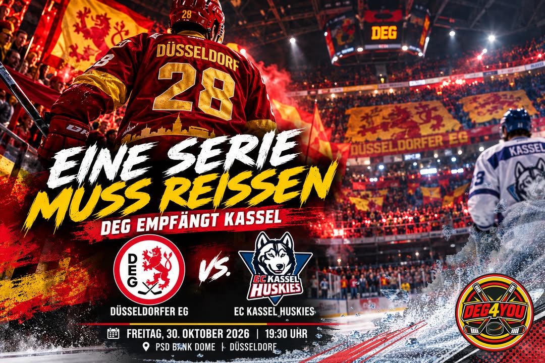 🏒🔴🟡 EINE SERIE MUSS REISSEN – DEG EMPFÄNGT KASSEL