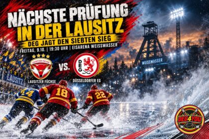 🏒🔴🟡 NÄCHSTE PRÜFUNG IN DER LAUSITZ – DEG JAGT DEN SIEBTEN SIEG