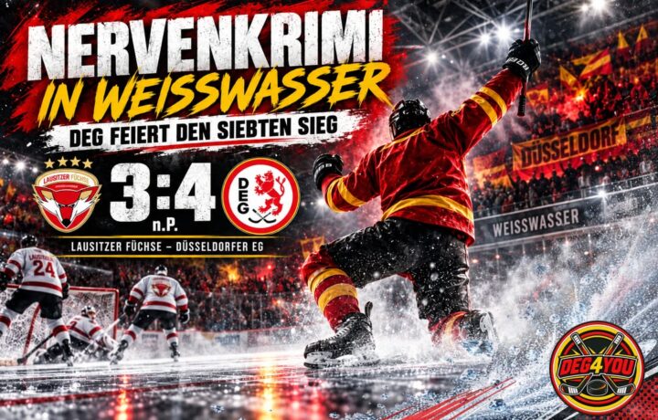 🏒🔴🟡 NERVENKRIMI IN WEISSWASSER – DEG FEIERT DEN SIEBTEN SIEG