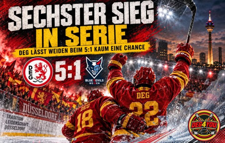 🏒🔴🟡 SECHSTER SIEG IN SERIE – DEG LÄSST WEIDEN BEIM 5:1 KAUM…