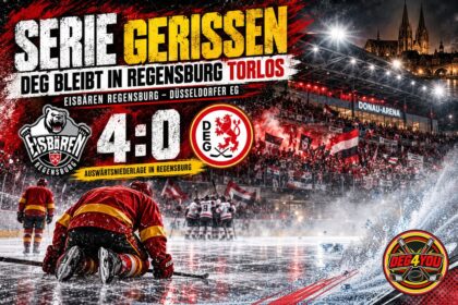 🏒🔴🟡 SERIE GERISSEN – DEG BLEIBT IN REGENSBURG TORLOS