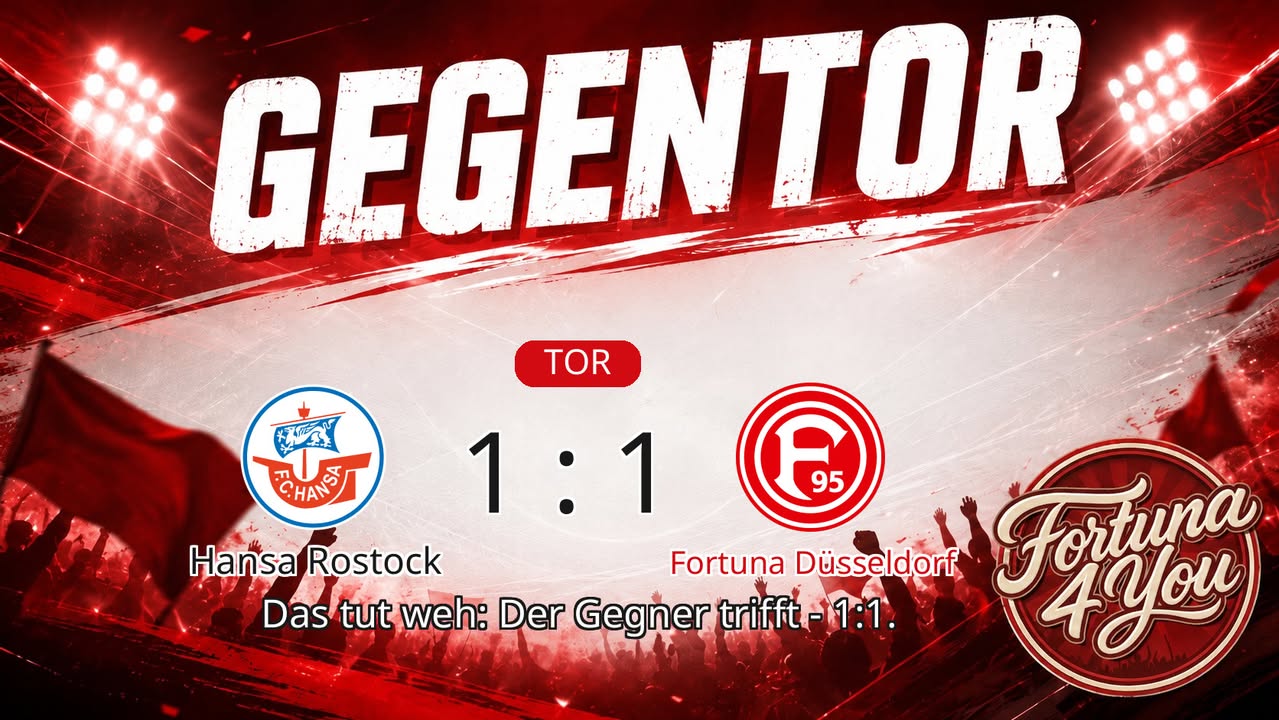 Gegentor. Neuer Spielstand: 1:1.