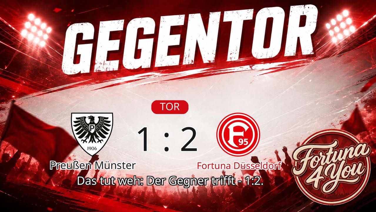 Gegentor. Neuer Spielstand: 1:2.