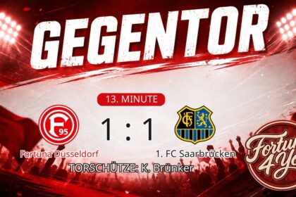 Gegentor. Torschütze: K. Brünker. (13. Minute) Neuer Spielstand: 1:1.
