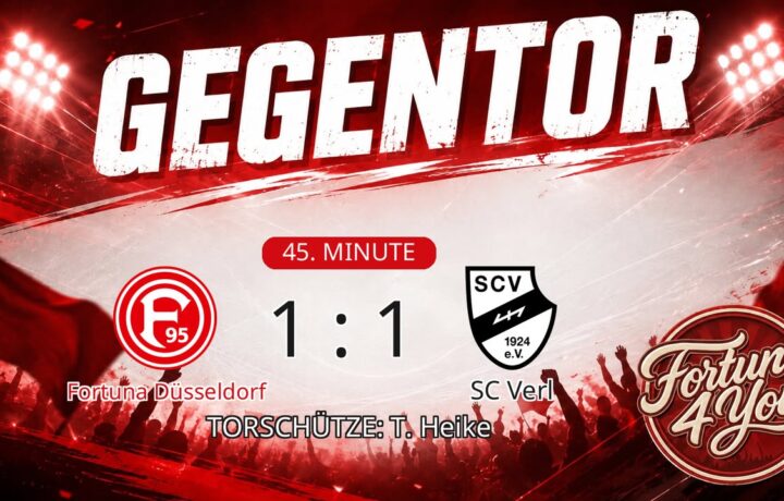 Gegentor. Torschütze: T. Heike. (45. Minute) Neuer Spielstand: 1:1.