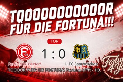 TOOOR für die Fortuna! Neuer Spielstand: 1:0.