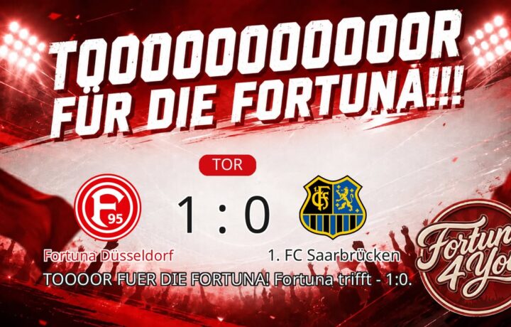 TOOOR für die Fortuna! Neuer Spielstand: 1:0.