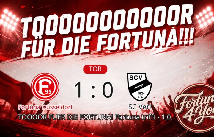 TOOOR für die Fortuna! Neuer Spielstand: 1:0.