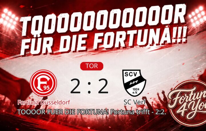 TOOOR für die Fortuna! Neuer Spielstand: 2:2.